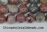 CDJ402 15.5 inches 8mm round sonoran dendritic jasper beads