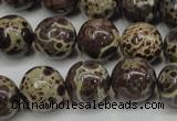 CDM06 15.5 inches 14mm round African dalmatian jasper beads