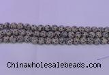 CDM82 15.5 inches 8mm round matte dalmatian jasper beads