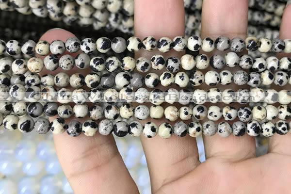 CDM90 15.5 inches 4mm round dalmatian jasper beads wholesale