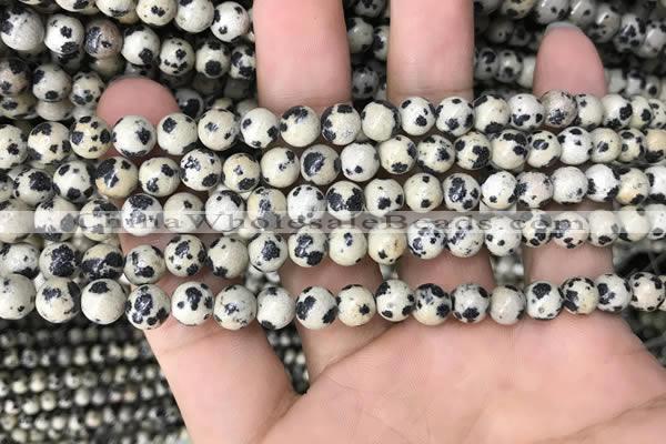 CDM91 15.5 inches 6mm round dalmatian jasper beads wholesale