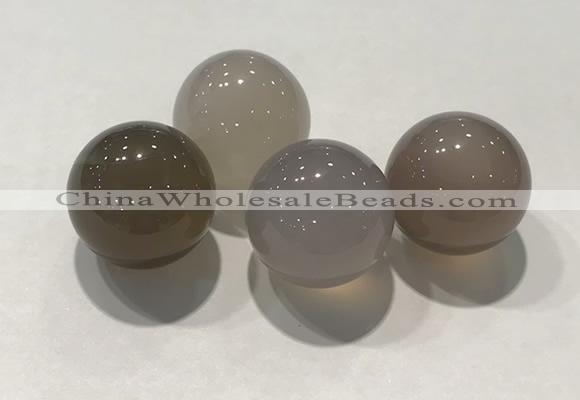 CDN1003 20mm round grey agate decorations wholesale