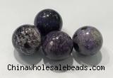 CDN1012 25mm round charoite decorations wholesale