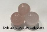 CDN1030 30mm round rose quartz decorations wholesale