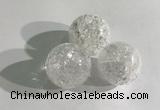 CDN1037 30mm round crackle quartz decorations wholesale