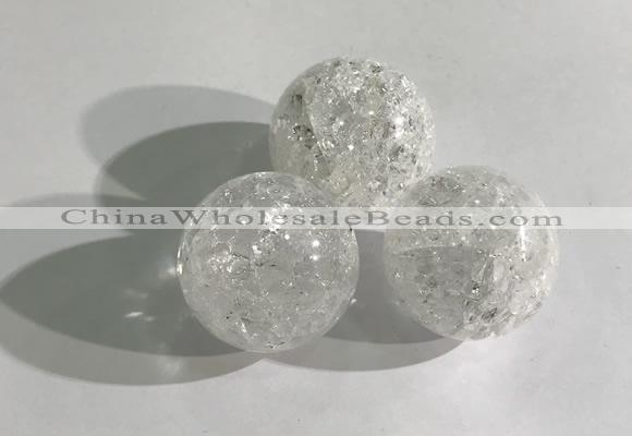 CDN1037 30mm round crackle quartz decorations wholesale