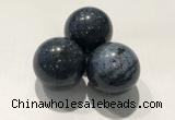 CDN1069 30mm round blue dumortierite decorations wholesale