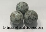 CDN1101 30mm round kiwi jasper decorations wholesale