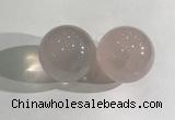 CDN1175 35mm round rose quartz decorations wholesale