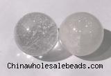 CDN1200 40mm round white crystal decorations wholesale