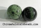 CDN1238 40mm round ruby zoisite decorations wholesale