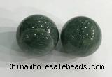 CDN1244 40mm round green biotite decorations wholesale