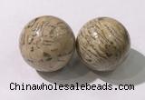 CDN1255 40mm round feldspar decorations wholesale