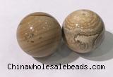 CDN1298 40mm round picture jasper decorations wholesale