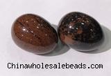 CDN1377 35*45mm egg-shaped mahogany obsidian decorations wholesale