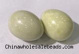 CDN1408 35*45mm egg-shaped yellow jasper decorations wholesale