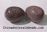 CDN1409 35*45mm egg-shaped red biotite decorations wholesale