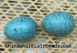 CDN342 35*50mm egg-shaped imitation turquoise decorations wholesale