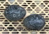 CDN347 35*50mm egg-shaped fossil jasper decorations wholesale