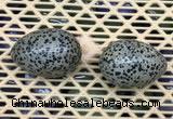 CDN350 35*50mm egg-shaped dalmatian jasper decorations wholesale