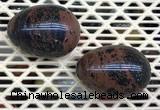 CDN356 35*50mm egg-shaped mahogany obsidian decorations wholesale