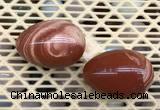 CDN363 35*50mm egg-shaped red jasper decorations wholesale