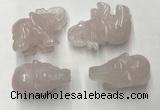 CDN380 20*40*30mm elephant rose quartz decorations wholesale
