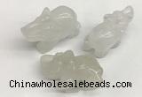 CDN402 25*50*35mm elephant white jade decorations wholesale
