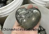 CDN41 65*70mm heart pyrite gemstone decorations