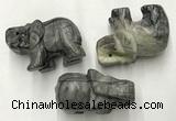 CDN410 25*50*35mm elephant black water jasper decorations wholesale