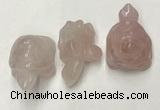 CDN431 28*45*22mm turtle rose quartz decorations wholesale