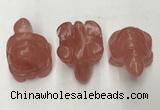 CDN433 28*45*22mm turtle cherry quartz decorations wholesale