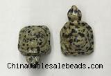 CDN441 28*45*22mm turtle dalmatian jasper decorations wholesale