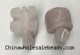 CDN451 38*55*28mm turtle rose quartz decorations wholesale