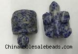 CDN456 38*55*28mm turtle blue spot stone decorations wholesale