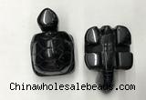 CDN465 38*55*28mm turtle black agate decorations wholesale