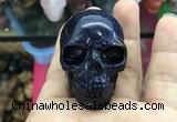 CDN553 35*50*40mm skull blue goldstone decorations wholesale