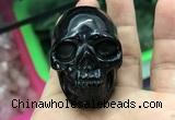 CDN554 35*50*40mm skull black agate decorations wholesale