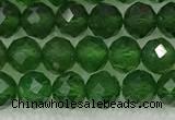 CDP78 15.5 inches 6mm faceted round diopside gemstone beads