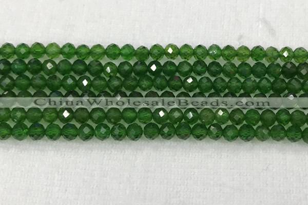 CDP78 15.5 inches 6mm faceted round diopside gemstone beads