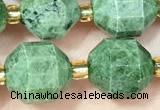 CDP80 15 inches 9*10mm faceted diopside beads