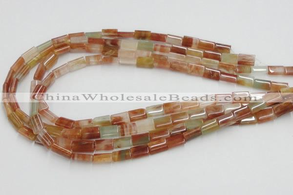 CDQ09 15.5 inches 8*12mm rectangle natural red quartz beads wholesale