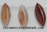 CDQ11 15.5 inches 12*30mm marquise natural red quartz beads wholesale