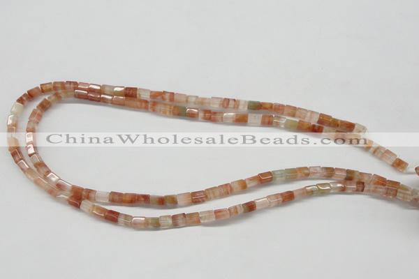 CDQ34 15.5 inches 4*6mm cuboid natural red quartz beads wholesale