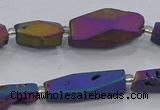 CDQ652 8 inches 8*20mm - 10*30mm freeform druzy quartz beads