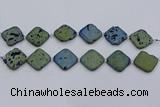 CDQ664 8 inches 25*25mm diamond druzy quartz beads wholesale