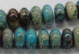 CDS09 16 inches 7*14mm rondelle dyed serpentine jasper beads wholesale