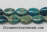 CDS17 16 inches 10*14mm oval dyed serpentine jasper beads wholesale