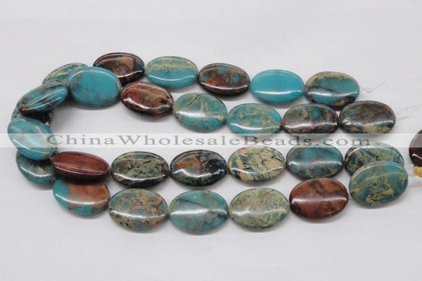 CDS18 16 inches 22*30mm oval dyed serpentine jasper beads wholesale