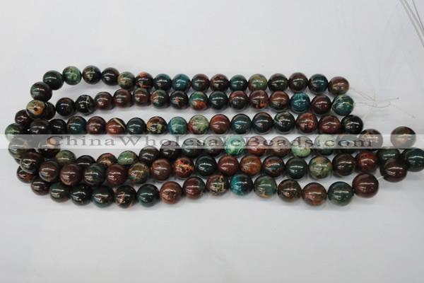 CDS187 15.5 inches 10mm round dyed serpentine jasper beads